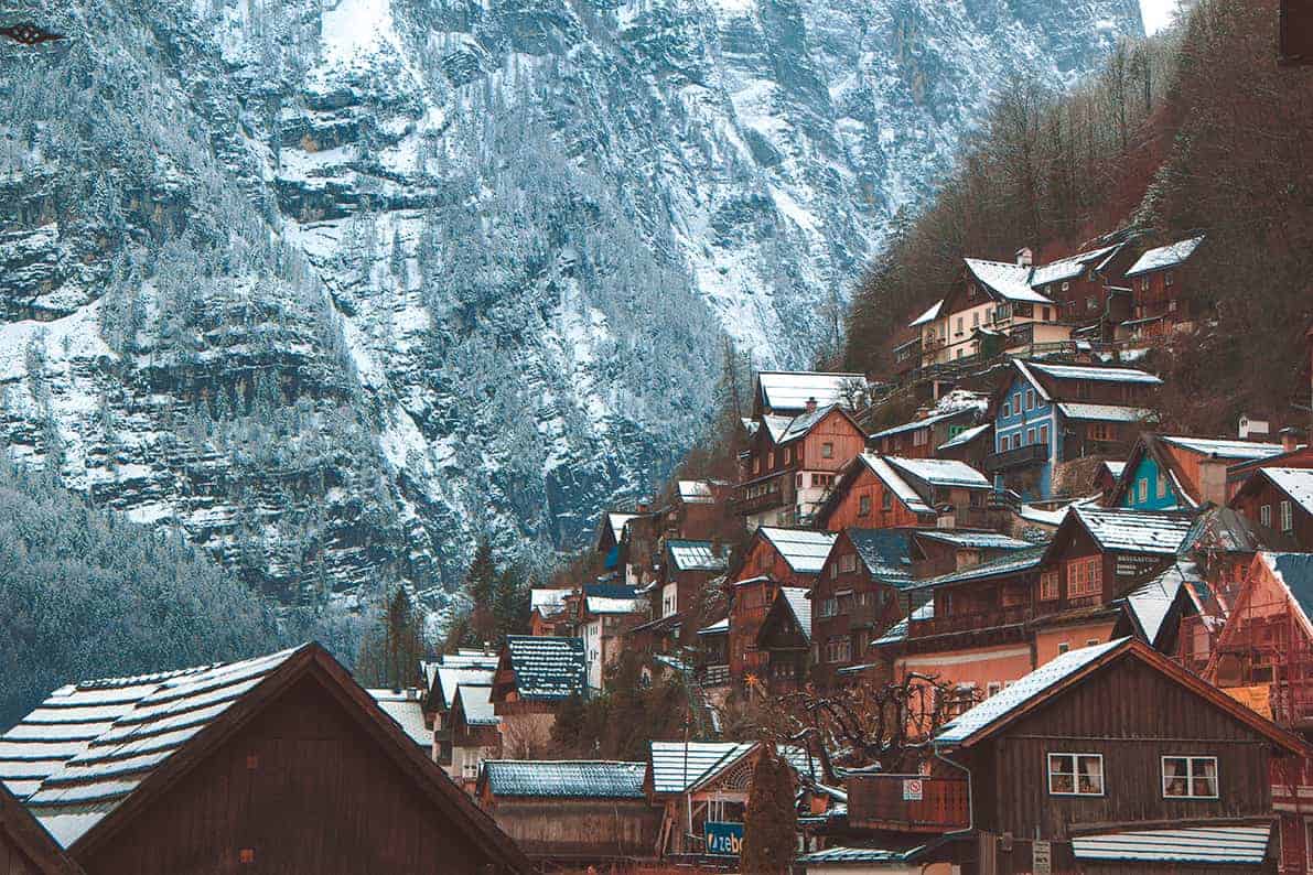  imgene de casas nevadas en los alpes